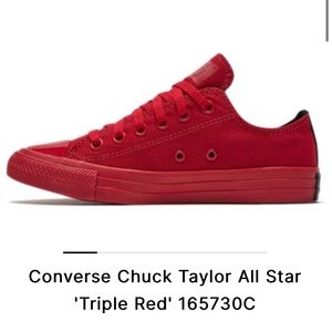 Red like new converse